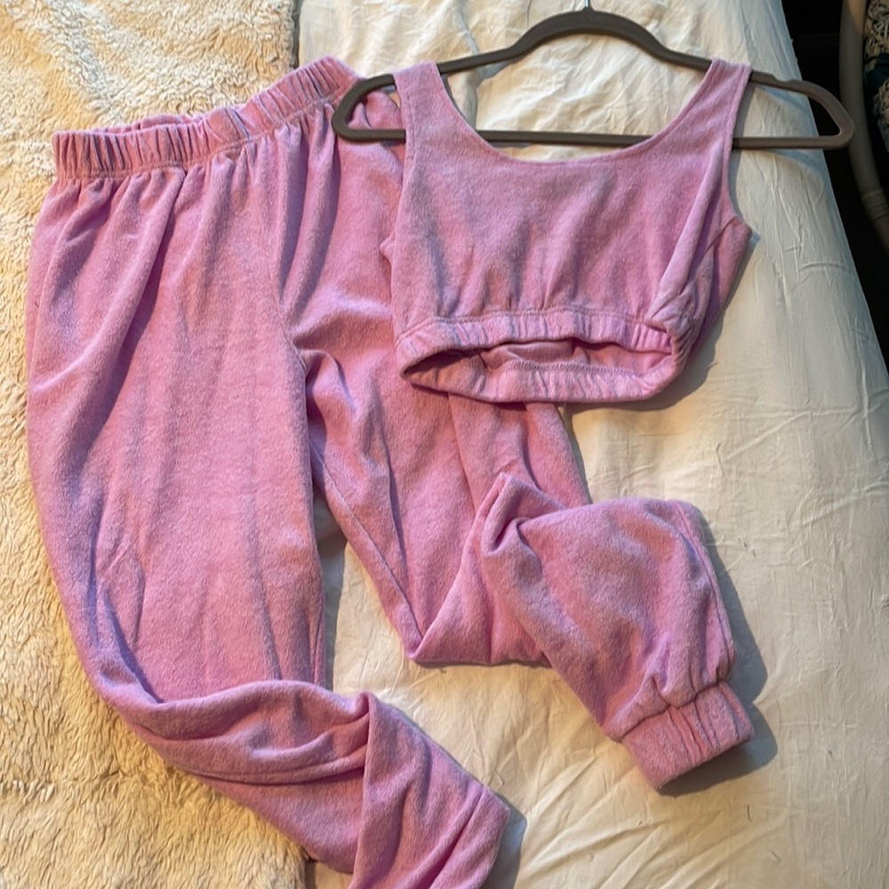 Matching lilac set- towel material